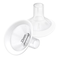 2pcs 23mm Soft Flanges, 106 Degree Wider Opening Angle with Soft Rim Shield for Medela Breast Pump, PersonalFit, Freestyle, Maxflow, Freestyle Flex S