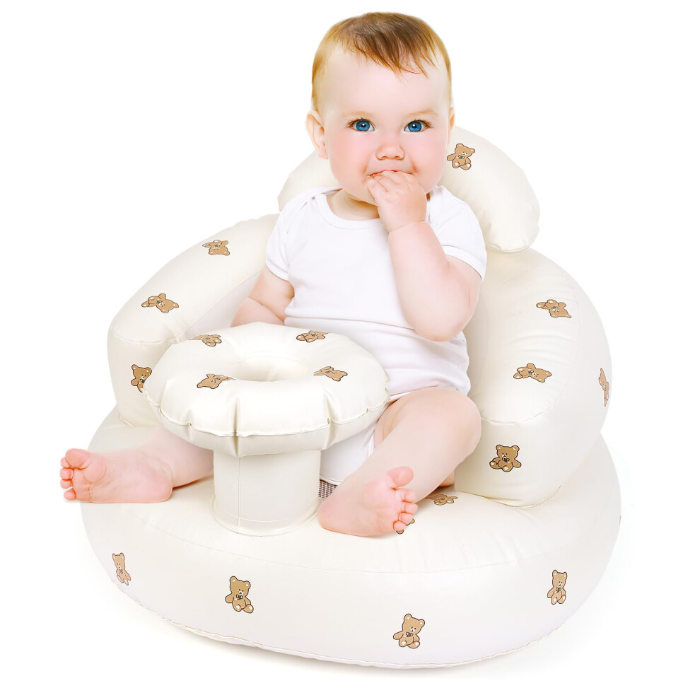 Inflatable Baby Seat With Tray, Inflatable Baby Chair For Babies 3 Months & Fizzyo