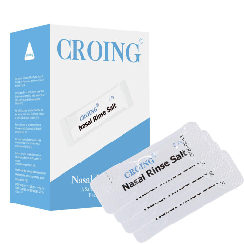 CROING 120 Packets Neti Pot Salt, Nasal Rinse Salt