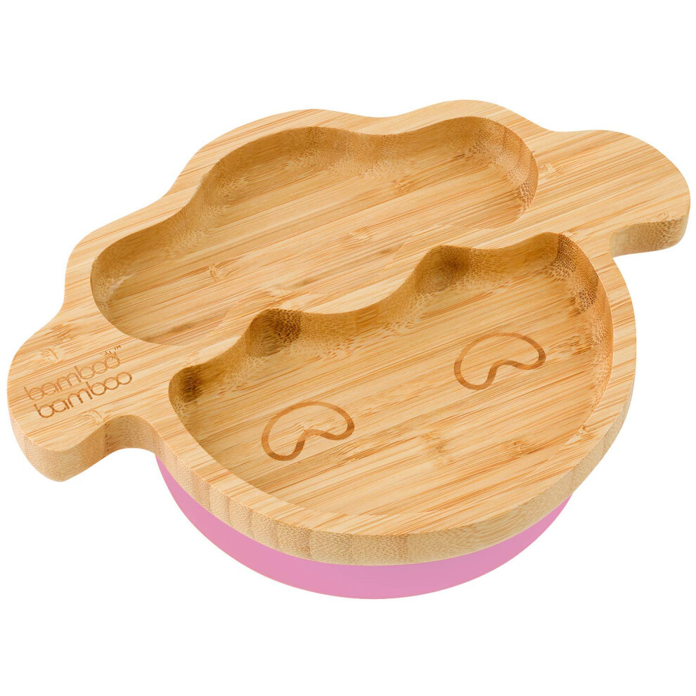 Baby And Toddler Plate For Feeding And Weaning, Bamboo Lamb Plate With Bamboo Bamboo