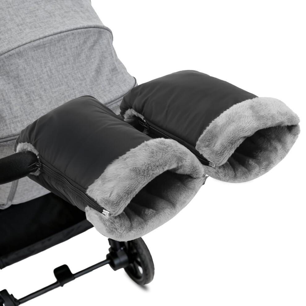 Pram Hand Muff - Pram Mittens, Pram Gloves For Stroller, Waterproof Anti-Freeze Extra Thick Pushchair Hand Warmer Gloves For Pram, Buggy, Bi Infreecs