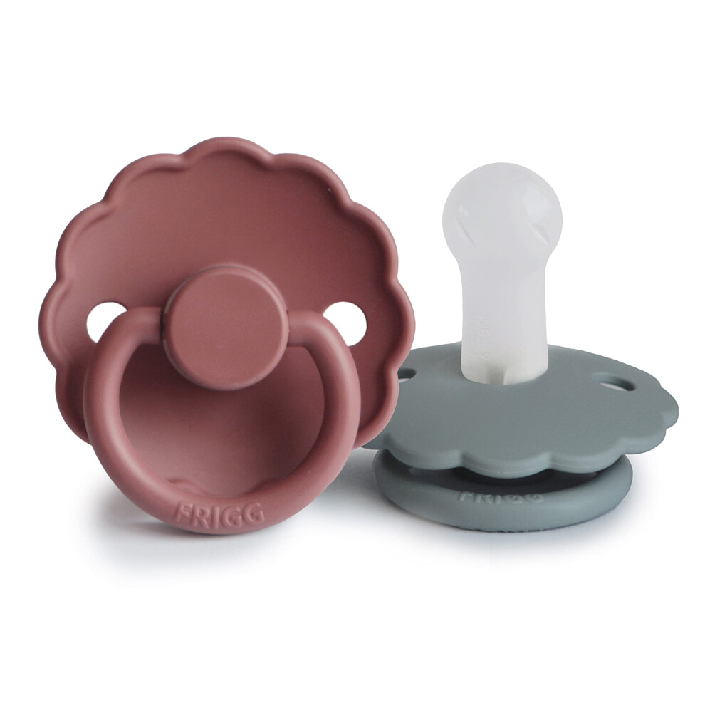 Daisy Silicone Pacifier Pack Of 2 | Silicone Soother Dummy | Bpa-Free | Made Frigg