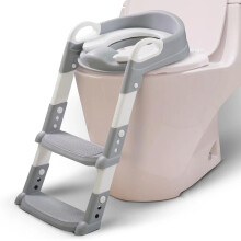 Taylor & Brown Adjustable Potty Ladder Seat for Toilet Training with Steps, Handle & Soft Cushion Anti-Slip Stool for Toddlers & Children Unisex Fold
