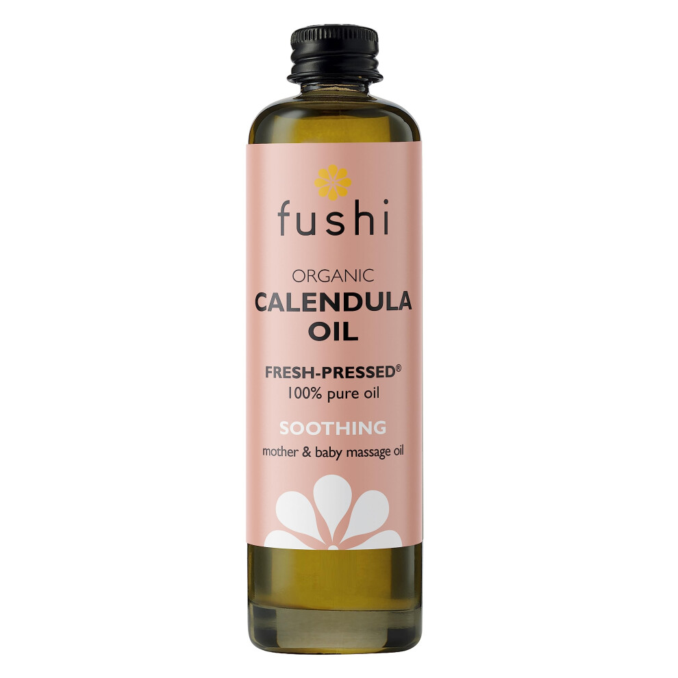Organic Calendula Oil 100Ml | Fresh-Pressed & Triple Infused For 3 Months | Best For Minor Abrasions, Irritated Skin, Skin Healing | Anti-Infla Fushi