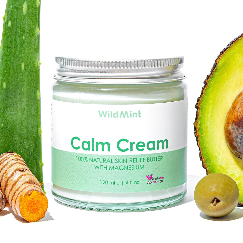 Calm 100% Natural Magnesium For Baby, Sensitive Skin Prone To Cream Wildmint