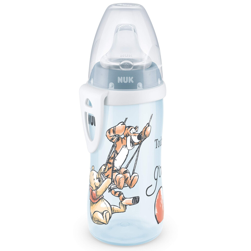 Active Cup Toddler Cup | 12+ Months | Leak-Proof Soft Drinking Spout | Clip & Protective Cap | Bpa-Free | 300 Ml | Disney Winnie The Pooh | Beige Nuk