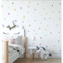 QuoteMyWall 150 Pastel Polka Dot Blobs Wall Stickers Dotty Danish Pastel Denmark
