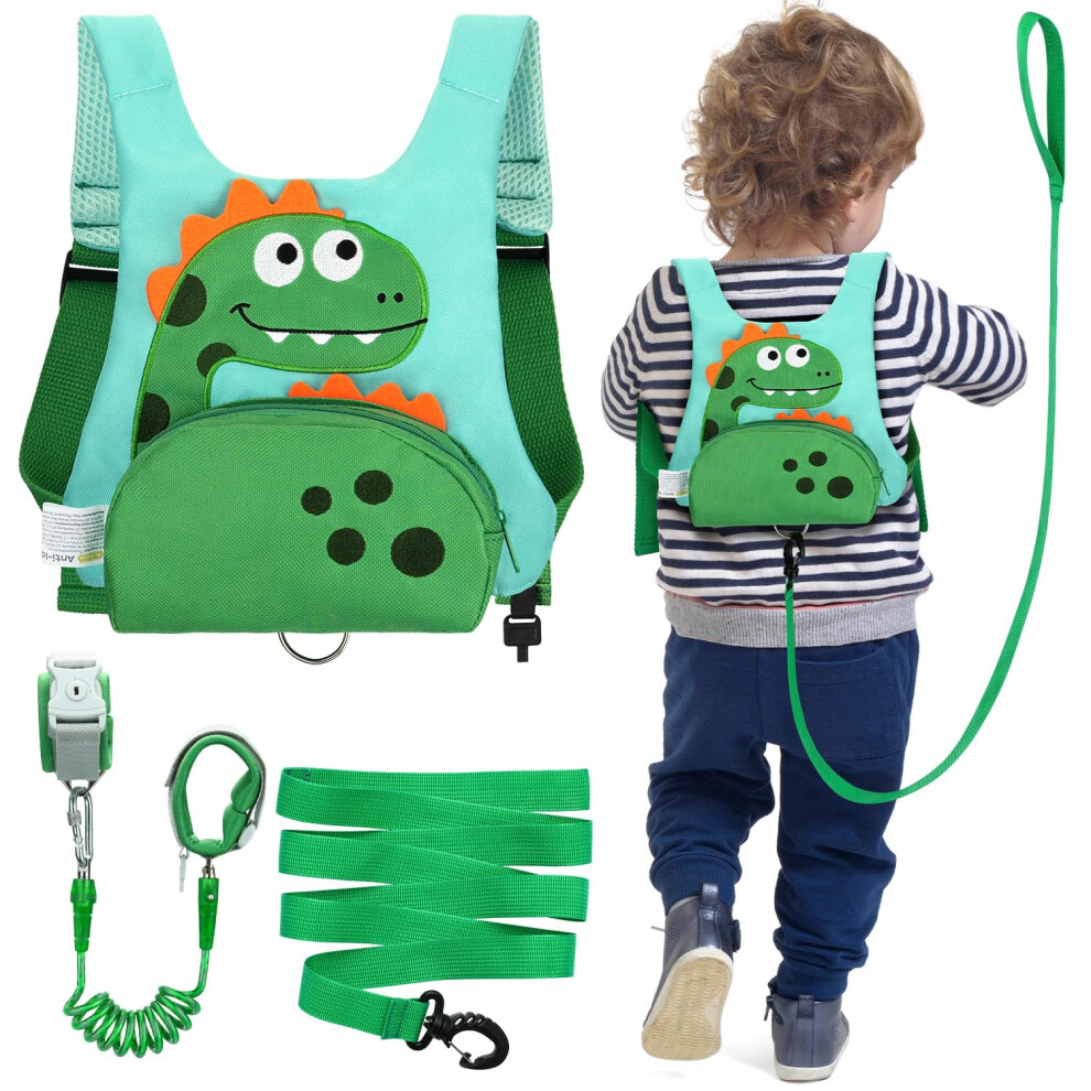 3 In 1 Toddler Reins, Backpack With Reins 1.2M Cute Dinosaur Kids Safety Dr.meter