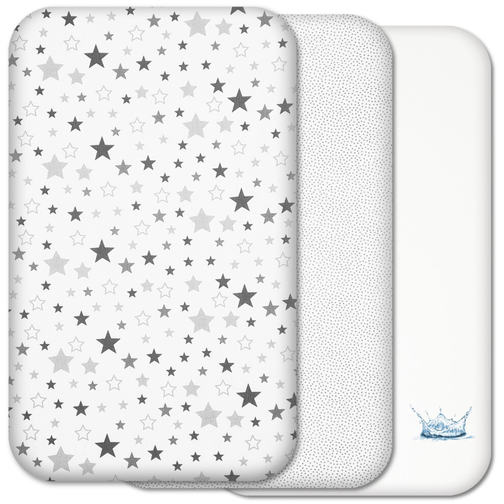 Selemavi Next To Me Crib Sheets - 3Pc Crib Fitted Sheet Set - 2 Fitted Cotton Sheets And 1
