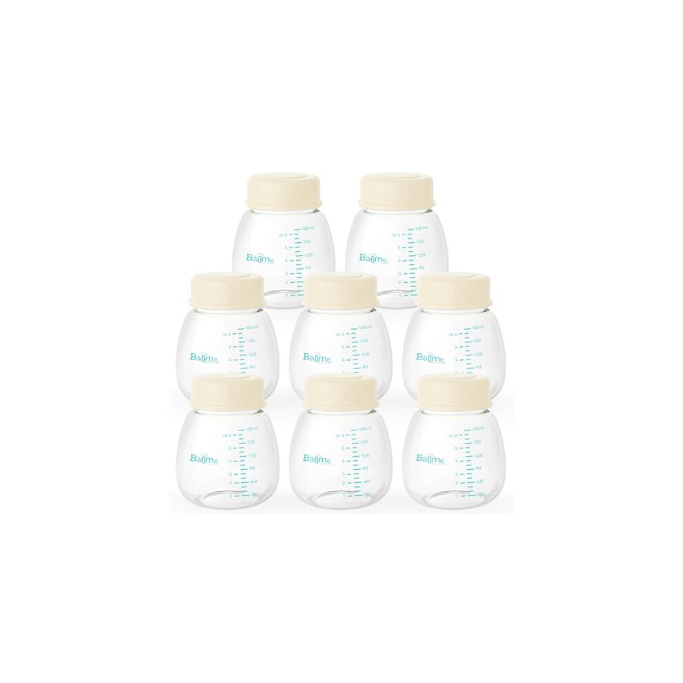 Balime 6Oz Breast Milk Storage Bottles, Compatible With Spectra Breast Pumps,