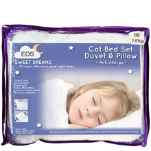 EDS Baby Cot Bed Duvet 7.5 Tog Anti-Allergy Set Quilted 2PC Toddler Duvet & Pillow