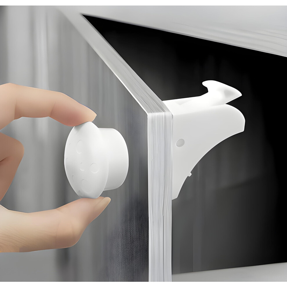 Magnetic Child Safety Cupboard Locks For Children Baby Proofing Kitchen Cabinets & Drawers Easy Install Child Safety Lock (8 Locks+2 Keys) White Start And Drive Ltd