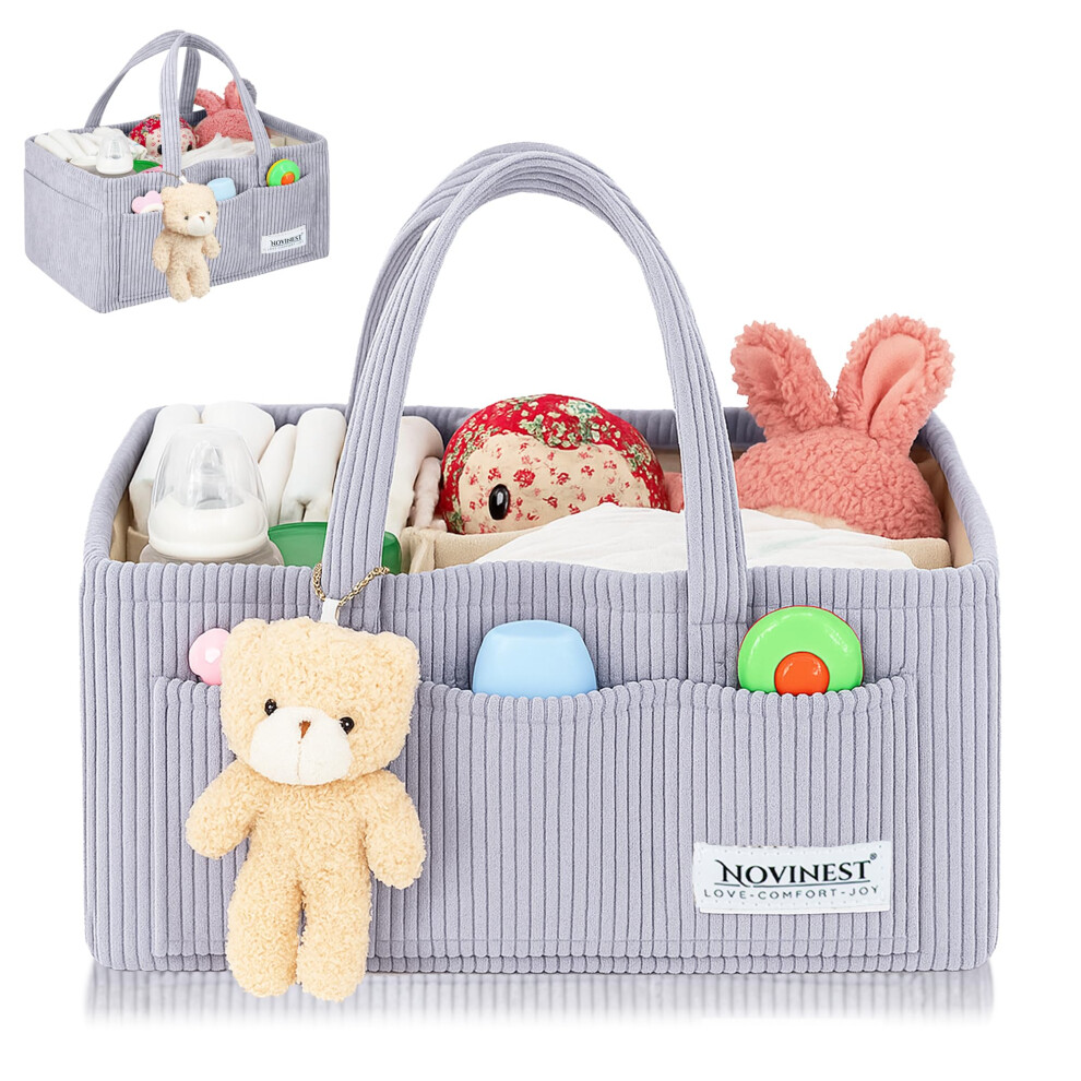 Nappy Caddy Organizer, Newborn Essentials & Car Diaper Caddy, Portable Novinest