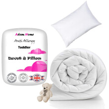Adam Home 9 Tog Toddler Duvet and Pillow Set 100% Microfibre Anti-Allergy
