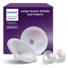 Philips Avent Hands-Free Large Breast Shields (28mm) and Inserts (26mm) for Electric