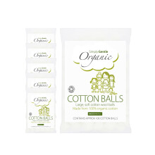 Simply Gentle Organic Cotton Balls – Large 100% Organic Cotton Wool – Soft & Gentle