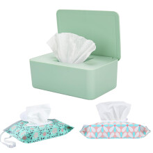 Wipes Dispenser with 2Pcs Portable Refillable Wipe Holder,Reusable Large Wipe Holder
