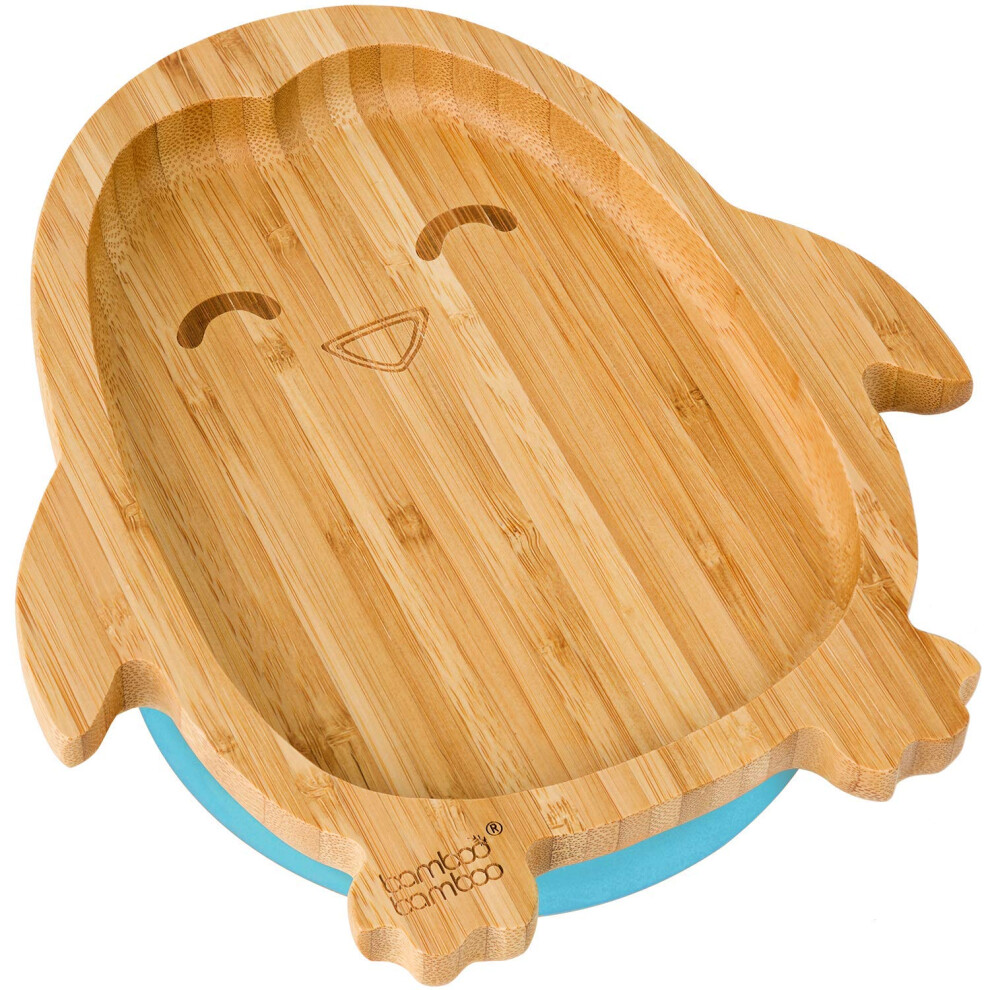 Baby And Toddler Plate For Feeding And Weaning, Bamboo Penguin Plate Bamboo Bamboo