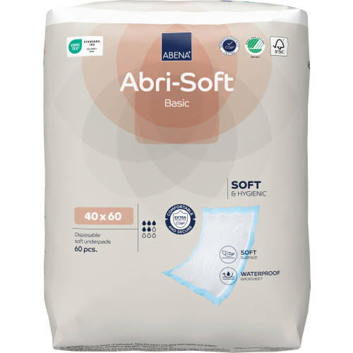 ABENA Abri-Soft Basic Disposable Underpad 40 x 60 cm 800 ml Pack of 60