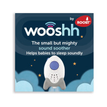 Wooshh by Rockit - Rechargeable Sound Soother Machine with 8 Soothing Sounds, White