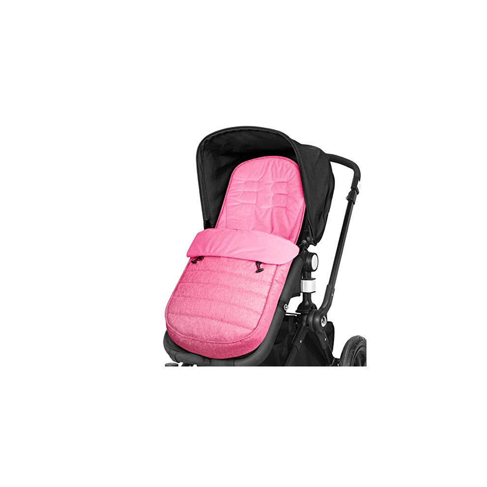 Footmuff, Universal Baby Stroller Footmuff Baby Waterproof And Windproof Fleece Lined Pram 2 In 1 Footmuffs Pink Wd&Cd