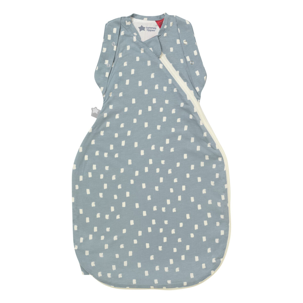 Tommee Tippee Swaddle Bag Luxe, 0-3M, 2.5 Tog For 16-20C, Soft Navy Speckles, Sleep