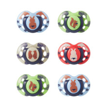 Tommee Tippee Anytime Soothers, 18-36m, 6 Pack, Symmetrical Teat Sits Anyway Up,