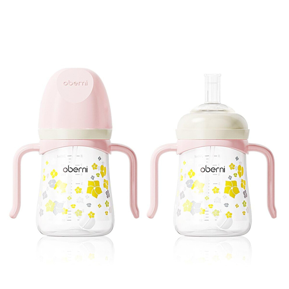 Toddler Sippy Cup, Weighted Straw Baby Drinking Water Bottle With Valved Oberni