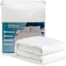 ZOUK Bamboo Cot Bed Mattress Protector 140 x 70 – Waterproof Baby & Toddler Mattress