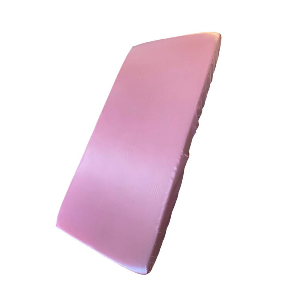 T&T Tim & Tam Mane By Tim & Tam Satin Cotbed Fitted Sheet (Pink)
