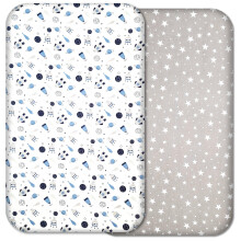 Next to Me Crib Sheets - 2pcs Baby Crib Sheets Set - 100% Organic Cotton to fit