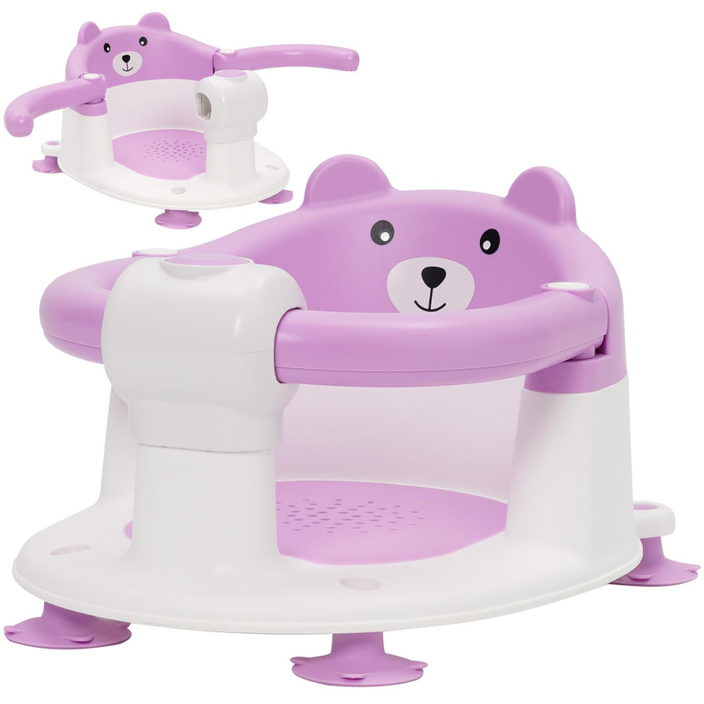 Nukdey Baby Bath Seat Baby Shower Chair With Non-Slip Suction Cup Portable Babies Bathtub
