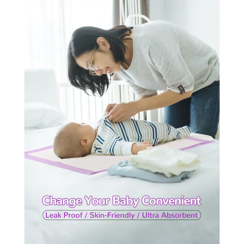 100 Pack Disposable Baby Changing Pads Ultra Soft 1