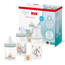 NUK Perfect Match Baby Bottles & Dummy Set | 0-6 Months | 3 x Anti Colic Feeding