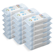 by Amazon Disney Baby Wipes, 99% Water, 1080 Wipes, Unscented, 18 pack of 60,
