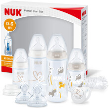 NUK Perfect Start First Choice+ Baby Bottles Set | 0-6 Months | 4 x Temperature