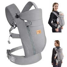 vrbabies Baby Carrier from Newborn, Ice Silk Baby Sling with Adjustable Belt & 3D