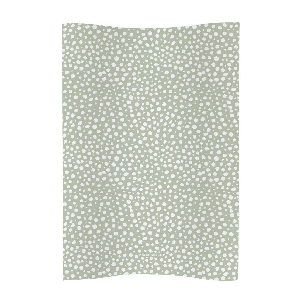 Mama Shack Anti Roll Changing Mat By - Baby Changing Mat With Wedge Design - Waterproof - Fits Most Baby Changing Tables - 67 X 44 Cm (Sage Spotty)