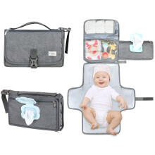 LANDICI Portable Nappy Changing Mat Travel Baby Change Mat with Smart Wipes
