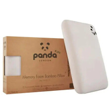 Panda Toddler Pillow with Bamboo Cover - Medium-Firm Support, 30-Night Trial, Ages