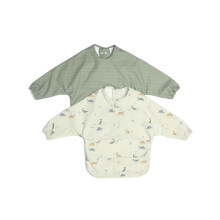 Mamas & Papas 2-Pack Waterproof Long Sleeved Messy Baby Bibs, Ideal for Weaning for