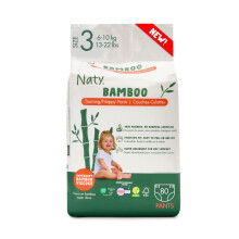 Naty Bamboo Viscose Nappy Pants – Silky Soft, Plant Based Pull ups, Dermatologically