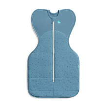 Love To Dream Swaddle UP 2.5 TOG for Cooler (16-20C) Temps, Small 3.5-6 kg - Pebbles Storm Blue, Snug Fit, Supports Healthy Sleep Routine, Machine