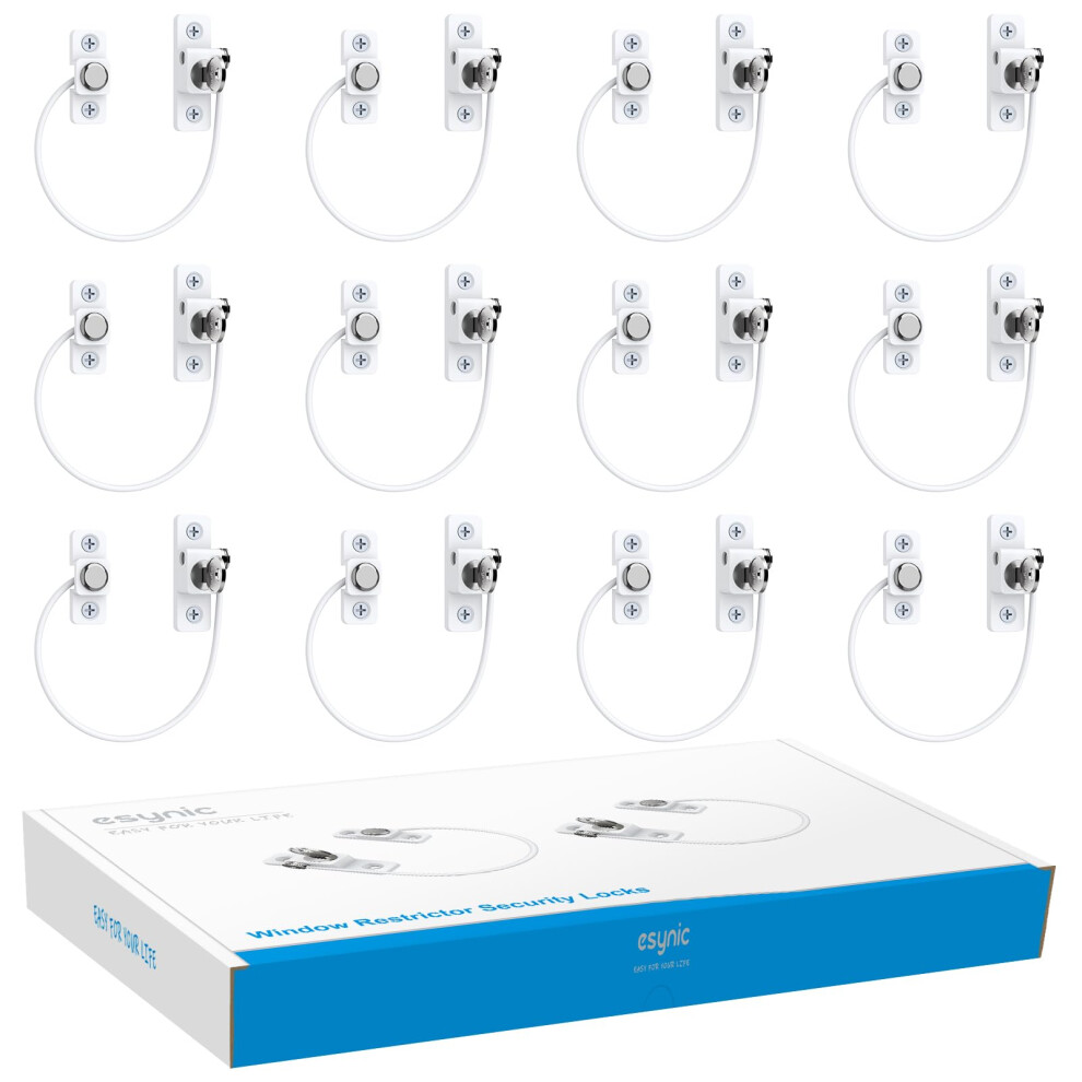 12Pack Window Locks Child Safety Window Restrictor For Upvc With Key Esynic