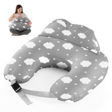 Baby Nursing Pillow for Breastfeeding: 100% Cotton Breast Feeding Pillow U Shaped Pregnancy Pillow Ergonomic Baby Multi-Purpose Support Stretchy Pill