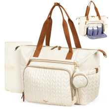 Tonyeee Baby Changing Bag Tote, Large Nappy Diaper Tote Bag for Mum Dad, Travel Baby
