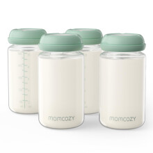 Momcozy Natural Baby Bottle, 10oz Wide-Neck Breast Milk Container, Breastmilk Storage Bottle for Fridge & Momcozy Breast Milk Cooler, BPA Free Milk C