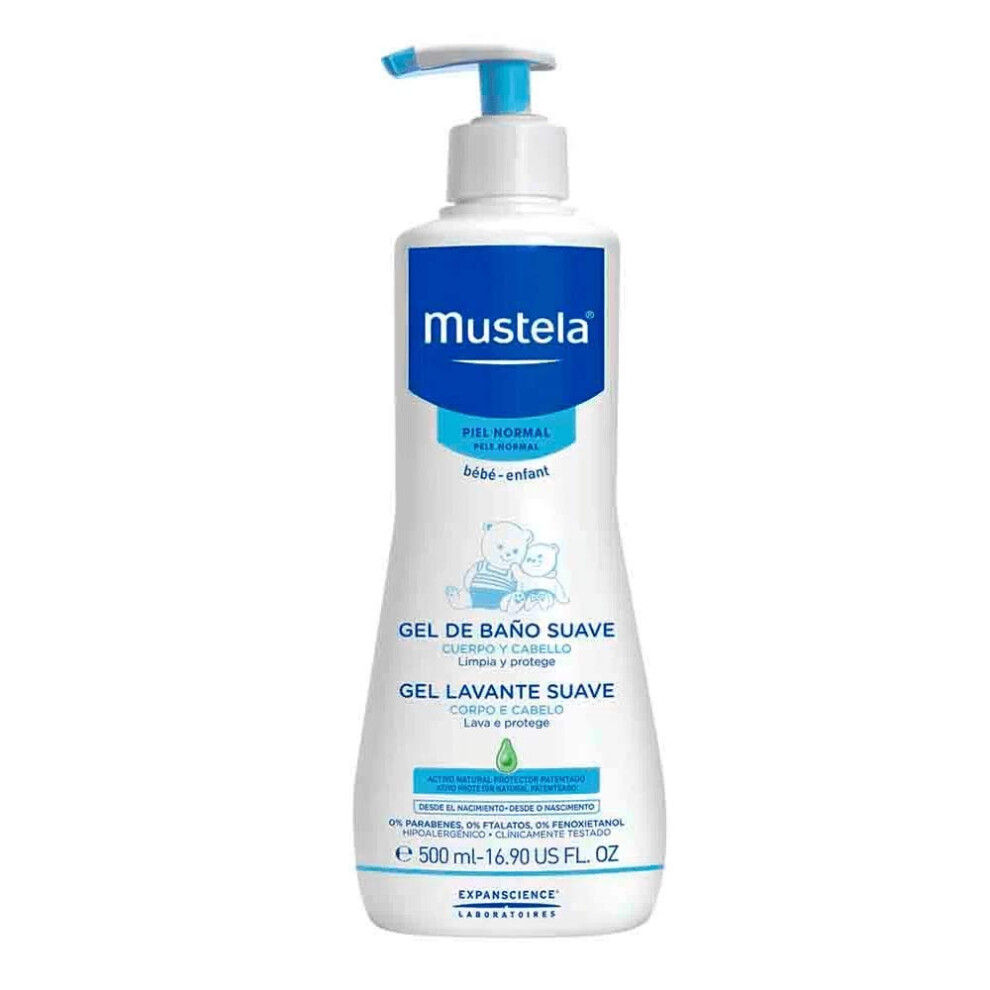 Mustela Dermo Cleansing Bath Gel, Body And Hair Wash Baby Newborn – 500 Ml