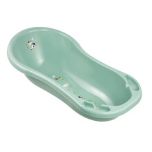 Keeeper Funny Farm Ergonomic Baby Bath, From 0 to Approx. 12 Months, 100 cm, Wiktoria, Nordic Green
