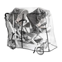 Universal Rain Cover for Pushchair, Rain Cover for Double Tandem Pushchair, Big Size Universal Rain and Wind Cover. Transparent